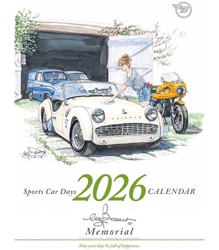 Amazon | Sportscar Days 2025 by Bow。 | カレンダー | 文房具