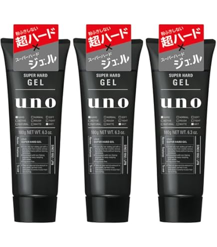 uno ダブルペースト スーパーハード 90g 3本セット　即購入可 Amazon | 《セット販売》 資生堂 ウーノ スーパーハードジェル (180g