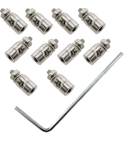 Linkage Stoppers Connecting Servo Arm Push Rod with Nut and Screw for RC Airplane,D5x3mm 15Pcs