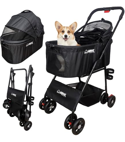 Amazon.co.jp: Vinebeautifulペットカート 分離型 ダブルデッカー 上下