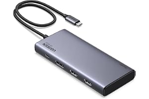 UGREEN Revodok USB-Cハブ ドッキングステーション 3画面出力 2HDMI +DP 4K60Hz 10Gbpsデータ転送100W充電 | USB C& A高速データ転送|ノートPC/タブレット/スマホ対応|PD3.0|MacBook