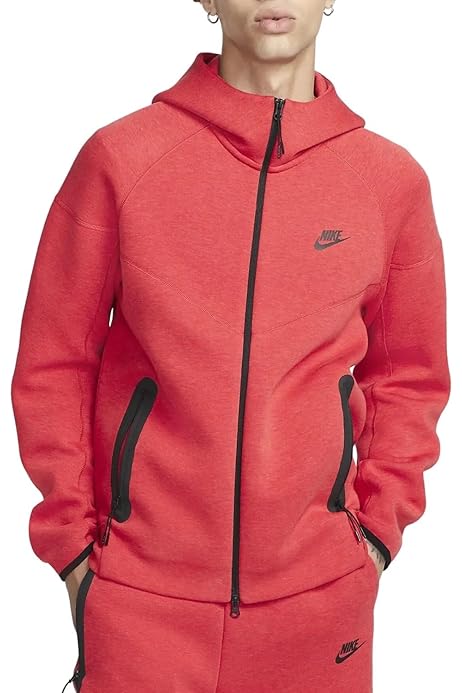 Nike Sportswear Tech Fleece Windrunner Men's Full-Zip Hoodie Size - Small  Red/Black : Amazon.sg: Fashion