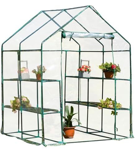 Amazon.co.jp: ビニール温室 143×143×195cm 透明PVC | 工具不要の