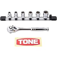 トネ(TONE) ソケットレンチセット(6角・ホルダー付) SHCH3080 差込角9.5mm(3/8") 内容7点