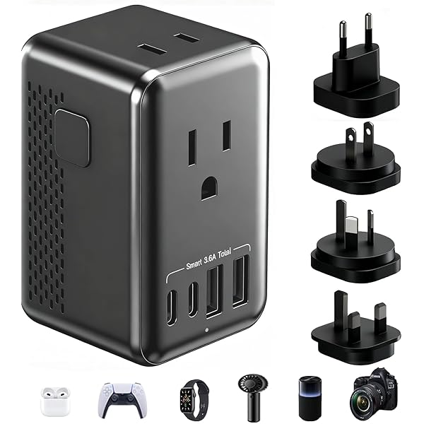 Amazon.co.jp: 超小型 220Vから100V 変圧器 海外旅行用 海外コンセント 