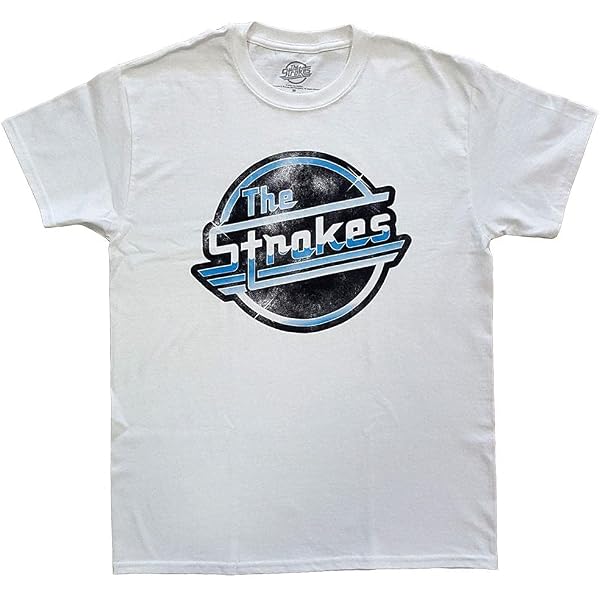 Amazon | [The Strokes] T Shirt Distressed Magna Band Logo 新しい