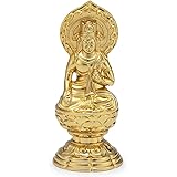 仏壇屋 滝田商店 仏像 虚空蔵菩薩(丑・寅年生まれ) 合金製 (高さ6.5cm×巾2.8cm)【渡辺景秋作】◆厄除け十二支守り本尊・守護仏【滝田商店発行 証明書付】