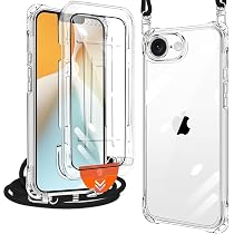 Amazon.co.jp: xiusiteli iPhone 16E/17E 用 ケース クリア ショルダー