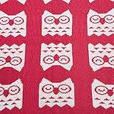 （キク）QUICOOブランケット キッズ毛布 コットン100％ 寝具 ニット 柔らか 春秋 北欧柄 動物図案フクロウ/カタツムリ/象/羊 子供用 ベービー毛布 膝掛け ハーフケット 90×110cm 