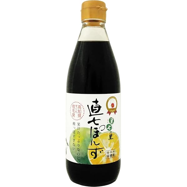 Amazon.co.jp: 直七ぽんず 無添加 果汁33％ ポン酢 360ml x 2 : 食品