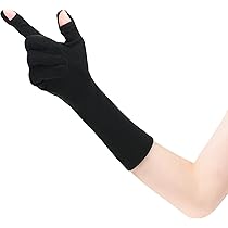 On アームカバー　ブラック Amazon.co.jp: おたふく手袋 夏用アームカバー[接触冷感