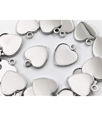 Amazon.co.jp: プチハートのミール皿 レジンセッティング 10個 カン付