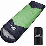 Cozyone 寝袋 シュラフ 封筒型 軽量 保温 210T防水 コンパクト アウトドア キャンプ 登山 車中泊 防災用 丸洗い可能 快適温度-5度-25度 950g 1.4kg 1.8kg 春用 夏用 秋用 冬用
