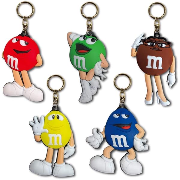 Amazon.co.jp: M＆M's 立体キーホルダー♪ エムアンドエムズ 5色