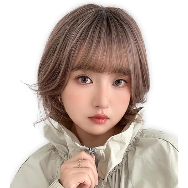 新品★[ブライトララ] ショート ボブ 人毛 人毛MIX 自然 フルウィッグ Amazon.co.jp: ブライトララ ウィッグ 人毛MIX ボブ ショート