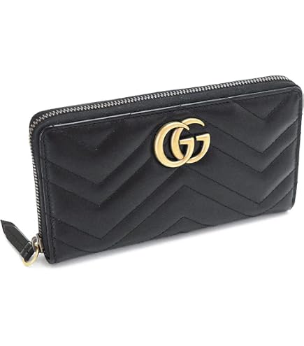 Amazon.co.jp: グッチ 二つ折り財布 メンズ GGマーモント ブラック