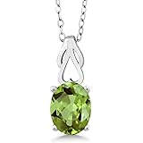 [Gem Stone King] 2.1カラット 天然石 ペリドット ネックレス レディース シルバー925 8月 誕生石 誕生日プレゼント