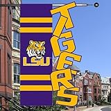 Evergreen Enterprises Lsu TigersアップリケSculpted House Flag 28 x 44
