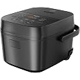 【Amazon.co.jp限定】[山善] 炊飯器 一人暮らし 5.5合 3種類炊き分け機能 マイコン式 低温調理 無洗米モード 保温 予約機能 ブラック AMRC-10M(B)