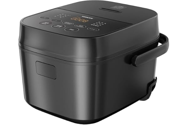 【Amazon.co.jp限定】[山善] 炊飯器 一人暮らし 5.5合 3種類炊き分け機能 マイコン式 低温調理 無洗米モード 保温 予約機能 ブラック AMRC-10M(B)