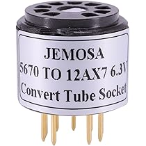 AEG ECC83 真空管 7本とソケット4個セット AEG ECC83 真空管 7本とソケット4個セット AEG ECC83 真空管 7本と