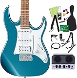Gio Ibanez GRX40 エレキギター初心者14点セット 【Bluetooth搭載ミニアンプ付き】 Metallic Light Blue ジオ アイバニーズ