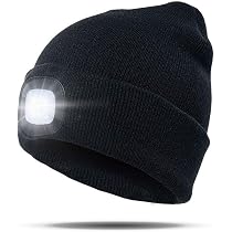 Unisex Beanie Hat with Light, USB 