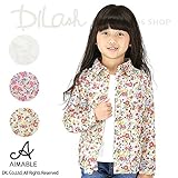 (エマーブル) AIMABLE白無地・花柄プリントブラウス/春 110 レッド