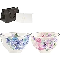 花模様の陶器茶碗 木箱付き Amazon | きざむ 名入れ 茶碗 花工房 花柄 陶器 美濃焼 ギフト