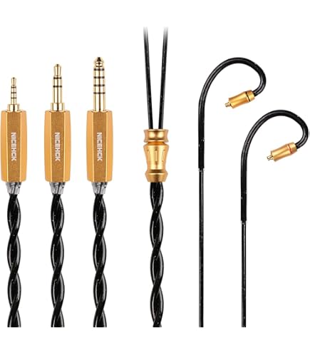 Amazon | イヤホンオーディオケーブル6N銀メッキ単結晶銅と7N単結晶銅