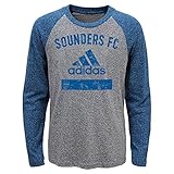 MLS Seattle Sounders FC Boys – Triblend Equiptment長袖Tシャツ、ヘザーグレー、XL ( 18 )