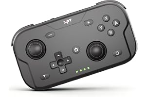 XPT コントローラー ゲームパッド Switch2 Switch pc xbox iOS Android windows スマホ対応 小さいサイズ ミニ 超軽量 Turbo 6軸ジャイロセンサー Bluetooth 無線 有線 スティック収納可 18時間連続使用 (ブラック)