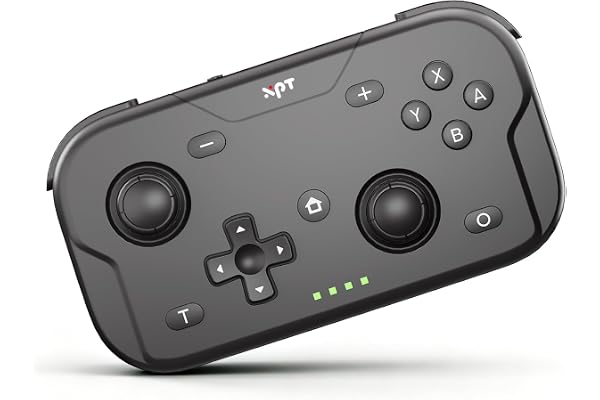 XPT コントローラー ゲームパッド Switch2 Switch pc xbox iOS Android windows スマホ対応 小さいサイズ ミニ 超軽量 Turbo 6軸ジャイロセンサー Bluetooth 無線 有線 スティック収納可 18時間連続使用 (ブラック)