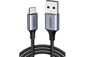 UGREEN USB Type C ケーブル USB A to USB C ケーブル ナイロン編み 3A急速充電 Quick Charge 3.0/2.0対応 56Kレジスタ実装 iphone17/Galaxy S24/Pixel/Google/Xperia/LG等対応 (2m)ブラック