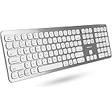 Mac ワイヤレス Bluetooth キーボード マルチペアリング 充電式 シザースイッチキーキャップ フルサイズ Apple MacMini MacBook Pro/Air iMac Macbook (BTWKEYMB)