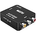 RCA to HDMI変換コンバーター GANA AV to HDMI 変換器 AV2HDMI USBケーブル付き 音声転送 1080/720P切り替え (コンポジットをHDMIに変換アダプタ)