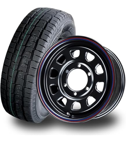 Amazon | 195/80R15 バン用スタッドレスタイヤ＆ホイール4本セット 200