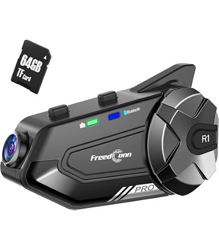 Amazon.co.jp: FreedConn R1 PLUS バイク用インカム カメラ付き 