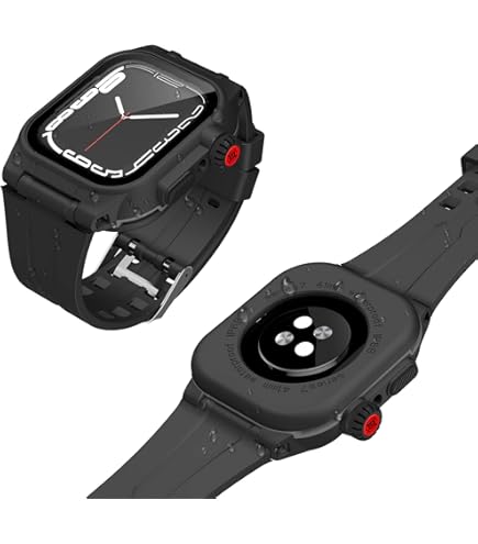 Amazon.co.jp: Apple Watch 7/Watch 8 41mm ケース 防水 バンド付き