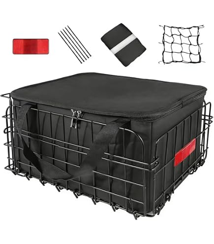 KLICKFix Carrybag GT Textilkorb 24 Litres Pour Racktime - Fleur Noir - Sac De Porte-Bagages