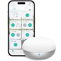 リンクジャパン eRemote5 スマートリモコン Alexa対応 ハブ不要 遠隔操作 赤外線 学習リモコン 丸型 ホワイト 温湿度センサー付き【Google Home/Siri/HomeLink 対応】 (eRemote5)