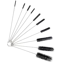 銀製 ストロースプーン 6本セット 掃除用ブラシ付き 銀製 ストロー