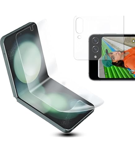 Amazon.co.jp: 【ガイド枠付き・簡単な貼り付け方】Galaxy Z Flip5 用