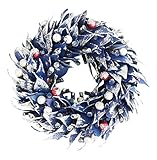 彩か SAIKA 【クリスマス】 リース 青 ブルー デコレーション 飾り Leaves & Berry Wreath S (Blue) CXO-144Sbl