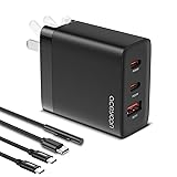 aceyoon サーフェス 充電器 PD 65W 折り畳み式プラグ Surface 充電 1.2M Surface + USB Type C 充電ケーブル付き 【PSE認証済】 PD3.0 コンパクト ACアダプター 3ポート GaNII窒化ガリウム for Surface Pro for MacBook Pro for iPhone16 for Motorola などの タイプCデバイスも対応