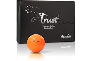 Trustトラストゴルフボール | Panther | ウレタンカバーソフト打感 まっすぐ飛ぶ 止まる BIG MAX高反発コア 両立する飛距離&スピンコントロール性能 1ダース / 4ダース ホワイト/イエロー/オレンジ