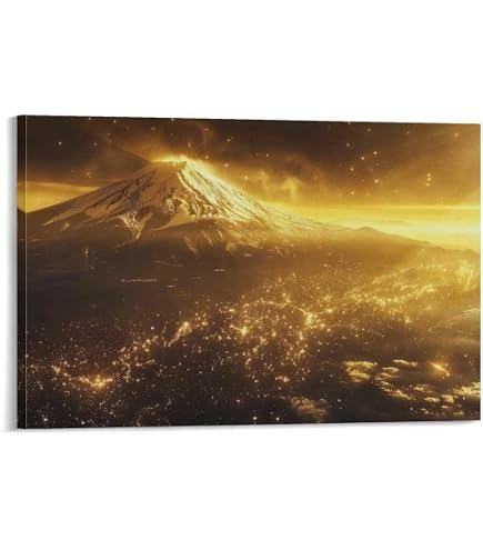 Amazon.co.jp: 和風金の富士金運ゴールド山富士山ふじさん運気開運
