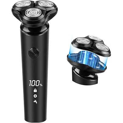 Amazon | 【2025新登場&回転式】シェーバー メンズ 髭剃り 27枚刃 乾湿