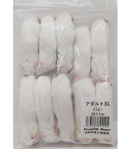 Amazon | 冷凍マウス 45g~50g 10匹 ヤワゲネズミ きなこむぎショップ