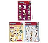 スヌーピー チャーリー ブラウン ピーナッツ キャラクター ヴィンテージ 20 X 14 cm のステッカー4枚入り